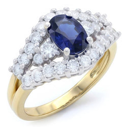 Bague Garde Saphir Avec Diamants
