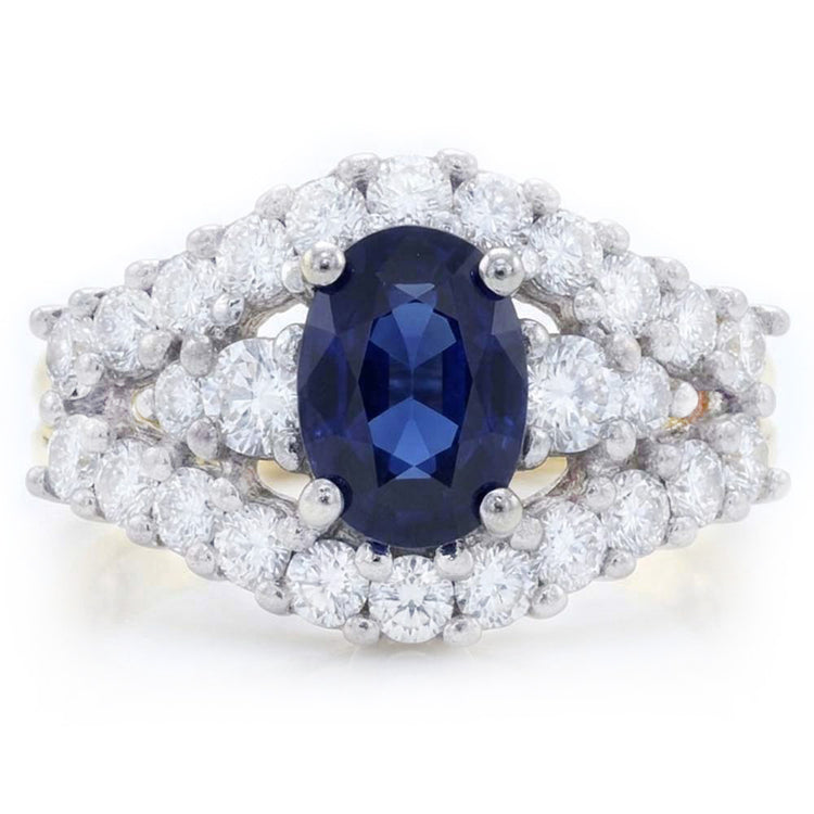 Bague Garde Saphir Avec Diamants