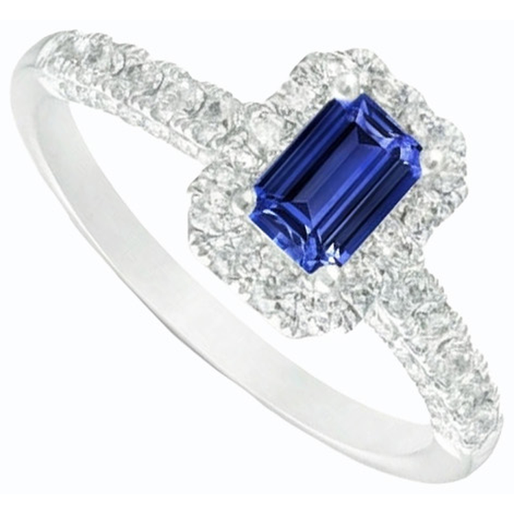 naturel diamant 3.50carats bague vue de profil
