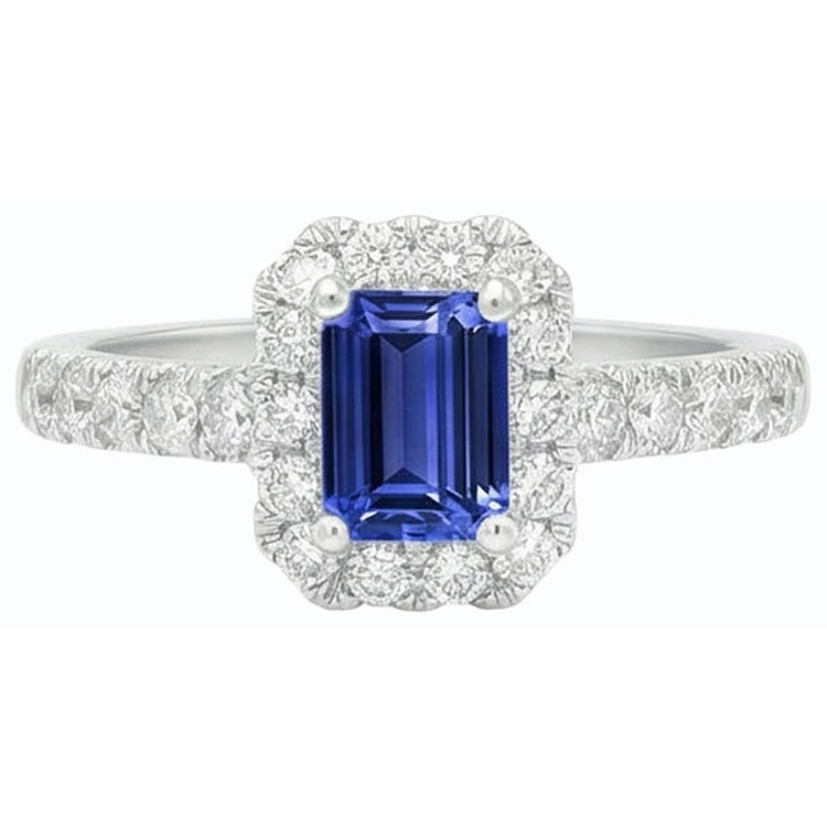 naturel diamant 3.50carats bague sur blanc
