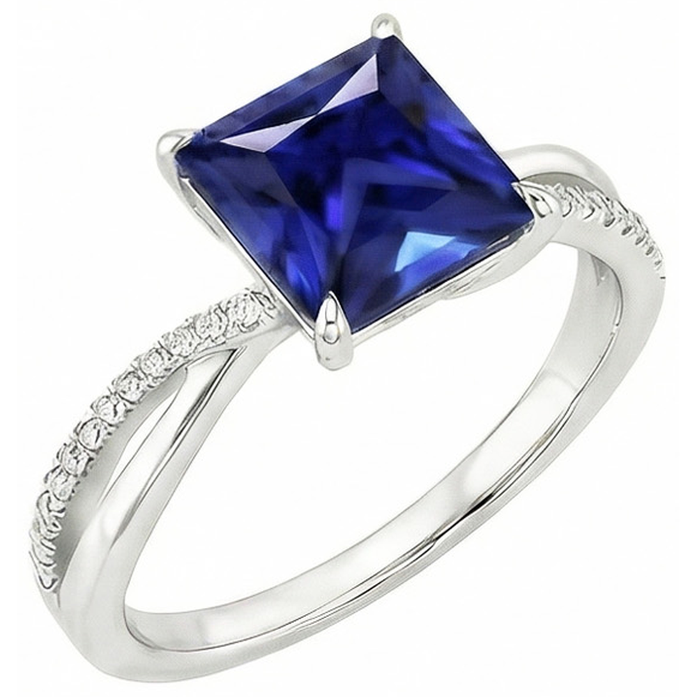 naturel diamant 5.50carats bague angle de côté