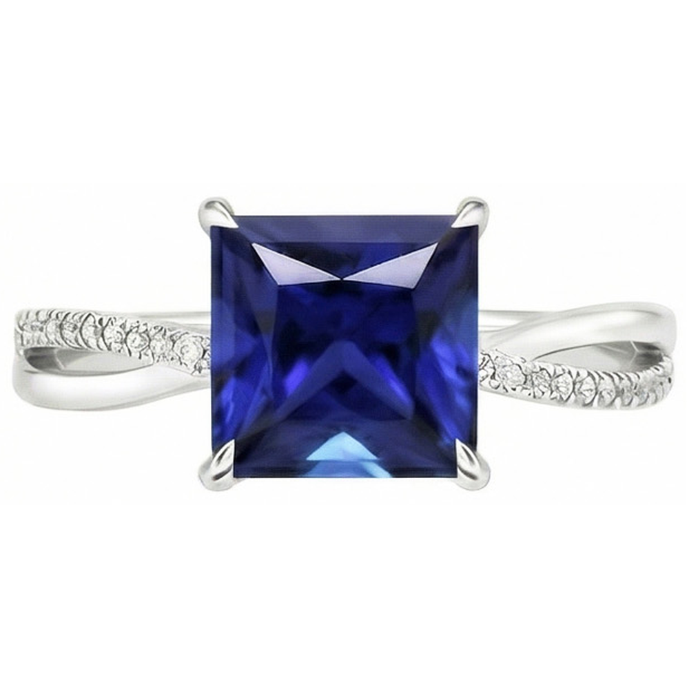 naturel diamant 5.50carats bague vue de profil