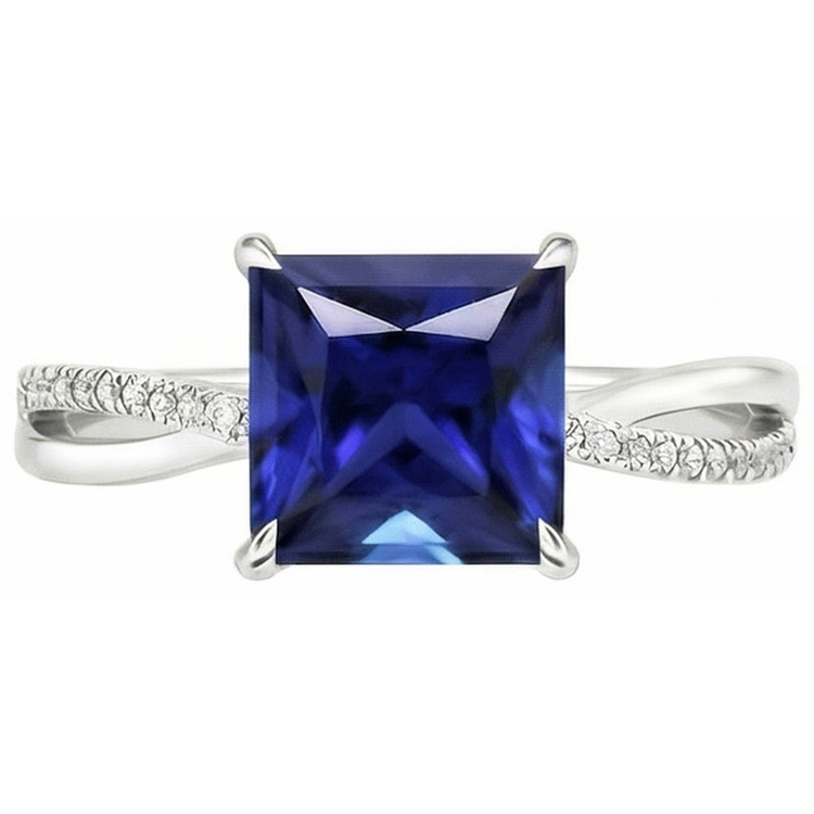 naturel diamant 5.50carats bague vue de profil