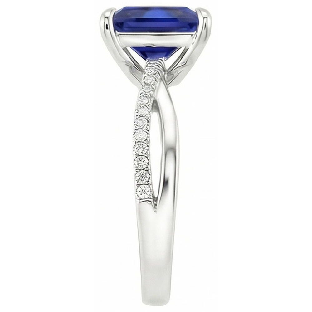naturel diamant 5.50carats bague sur blanc