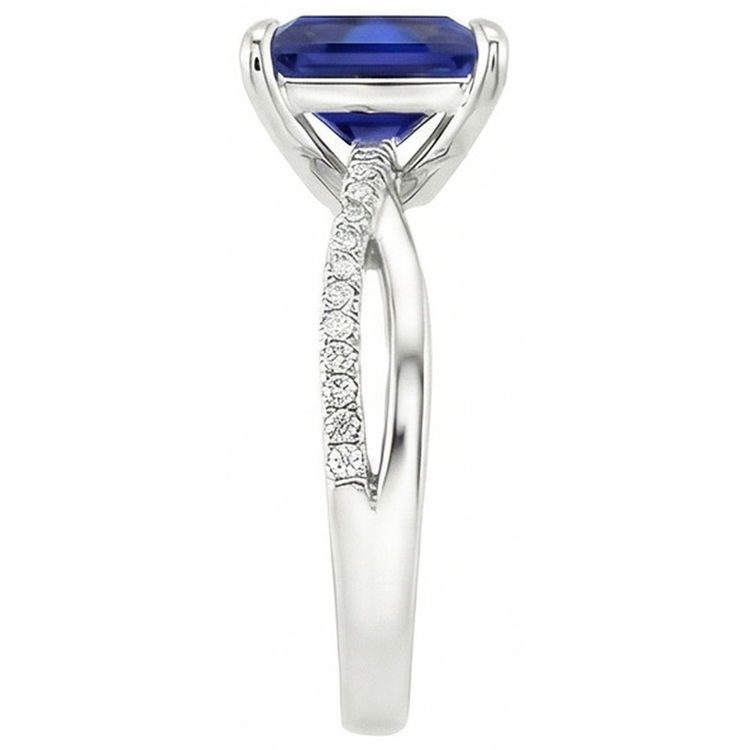 naturel diamant 5.50carats bague sur blanc