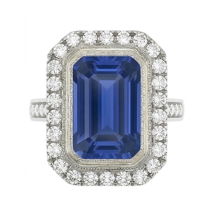 naturel diamant 4.50carats bague angle de côté