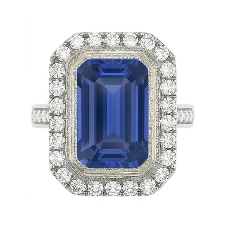 naturel diamant 4.50carats bague angle de côté