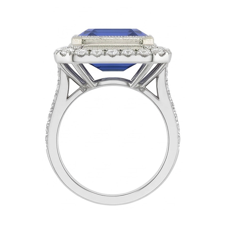 naturel diamant 4.50carats bague vue de profil