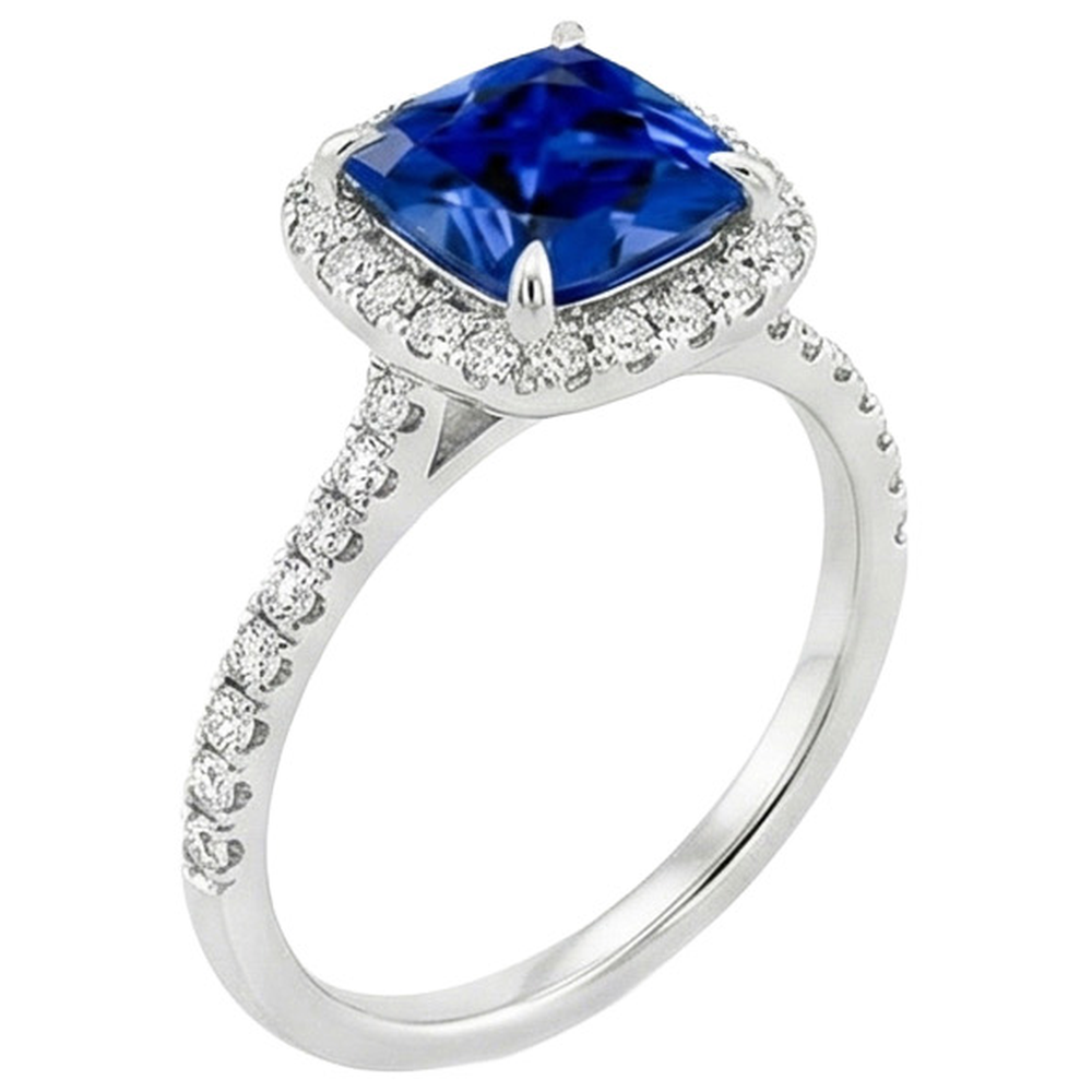 naturel round diamant 3.25carats bague angle de côté