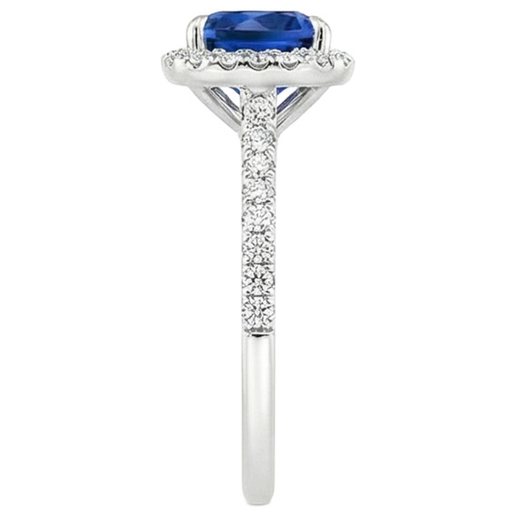 naturel round diamant 3.25carats bague sur blanc