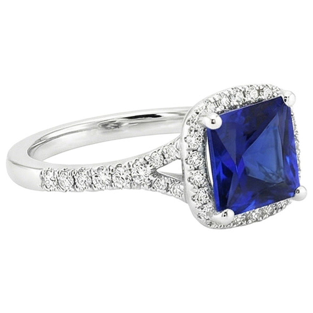 naturel diamant 6carats bague sur blanc