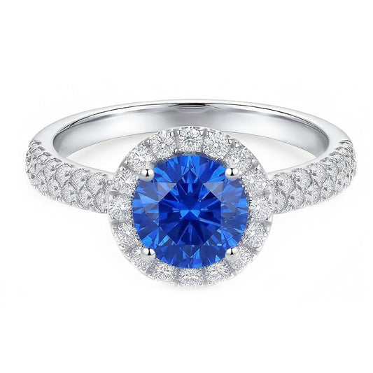 naturel round diamant 3carats bague angle de côté