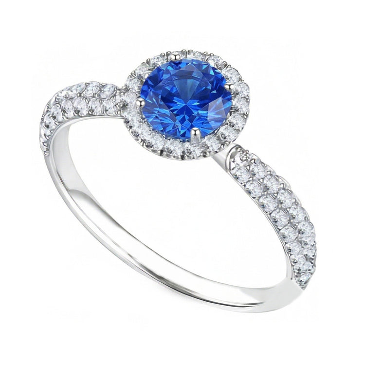 naturel round diamant 3carats bague détail rapproché