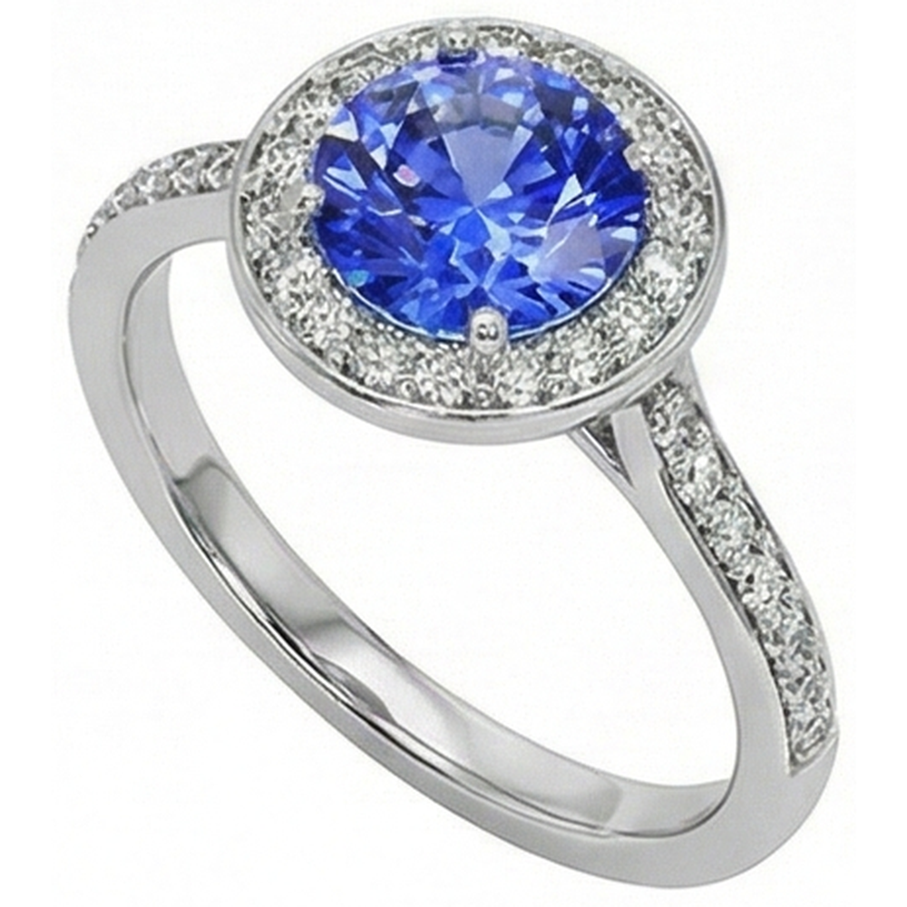 naturel round diamant 4carats bague angle de côté