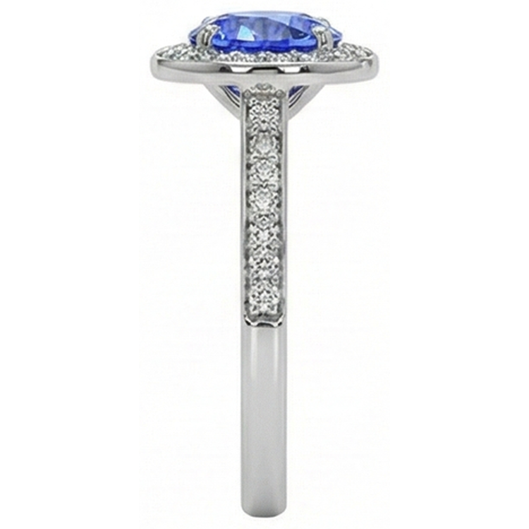 naturel round diamant 4carats bague détail anneau