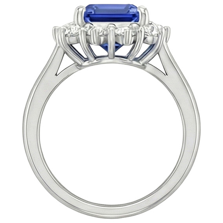 naturel round diamant 4.50carats bague sur blanc