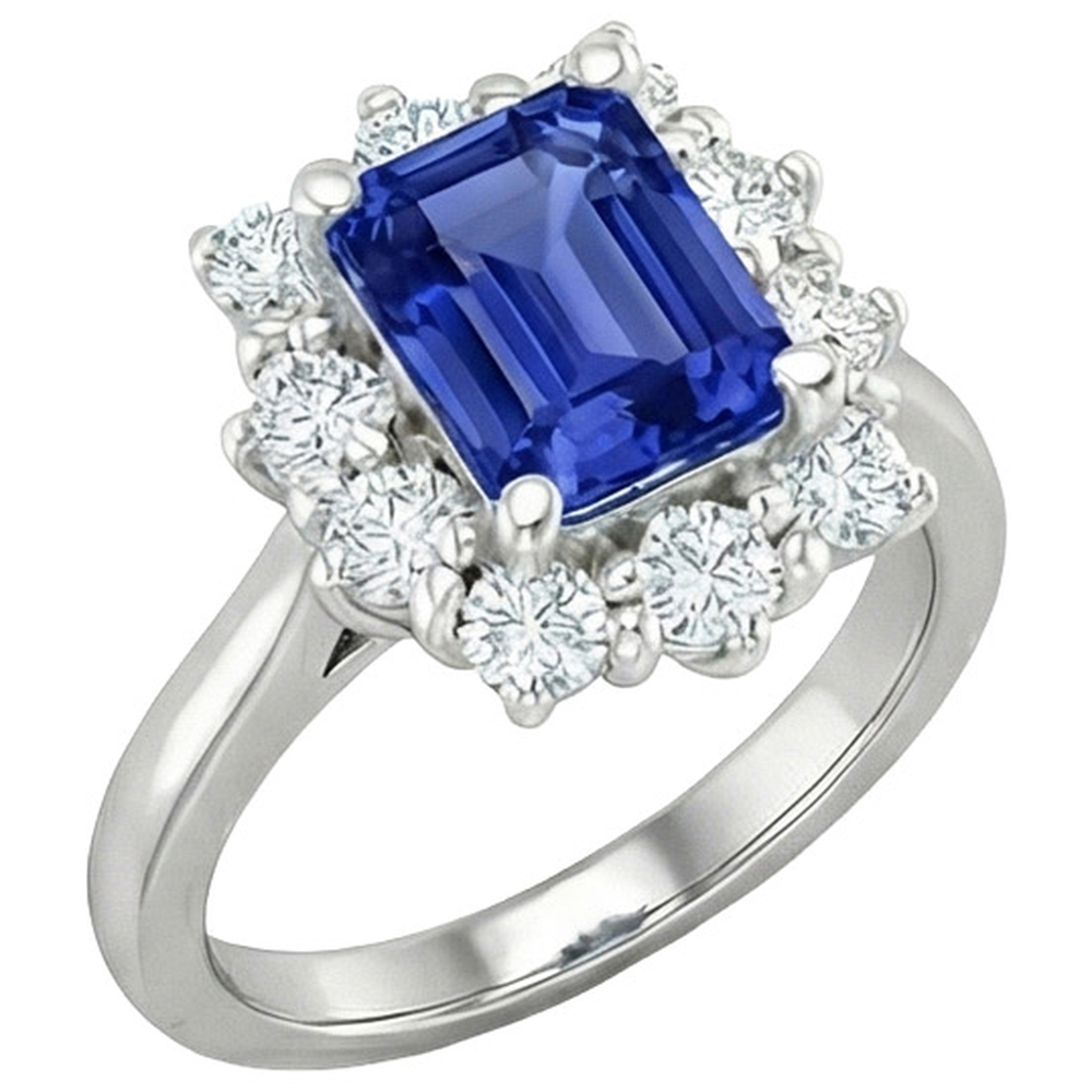 naturel round diamant 4.50carats bague angle de côté
