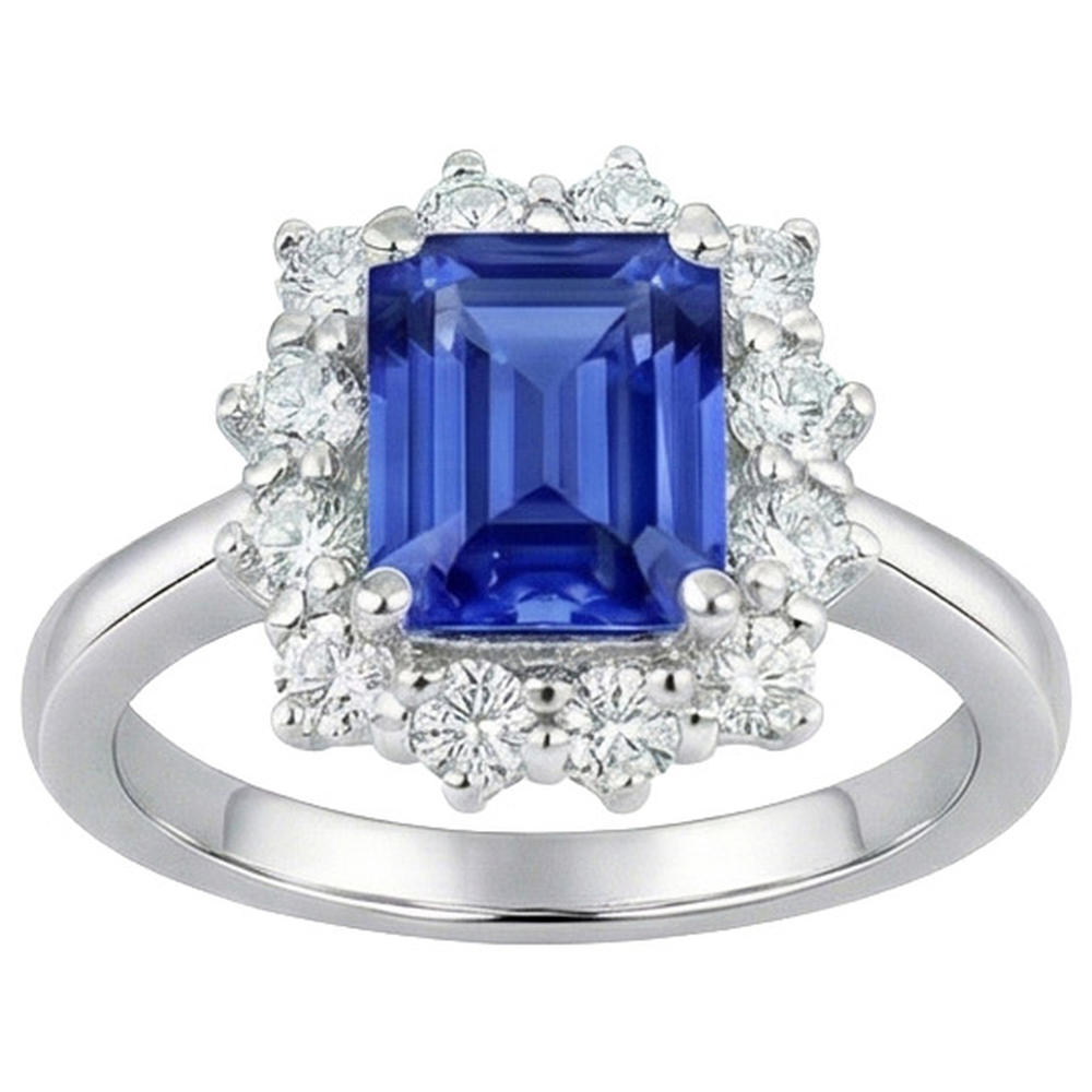 naturel round diamant 4.50carats bague vue de face
