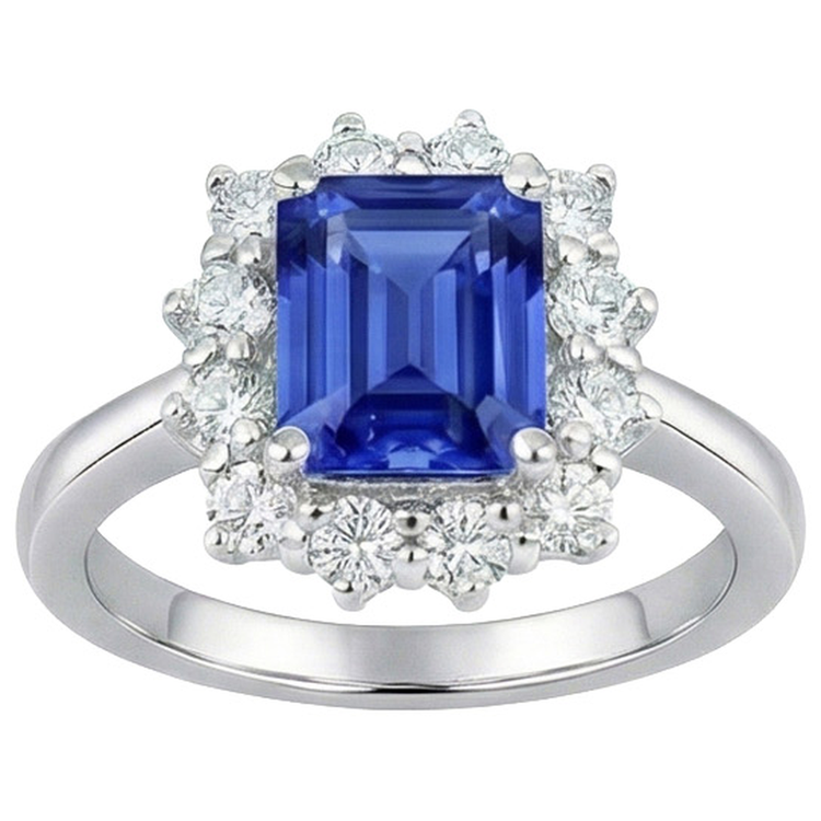 naturel round diamant 4.50carats bague vue de face