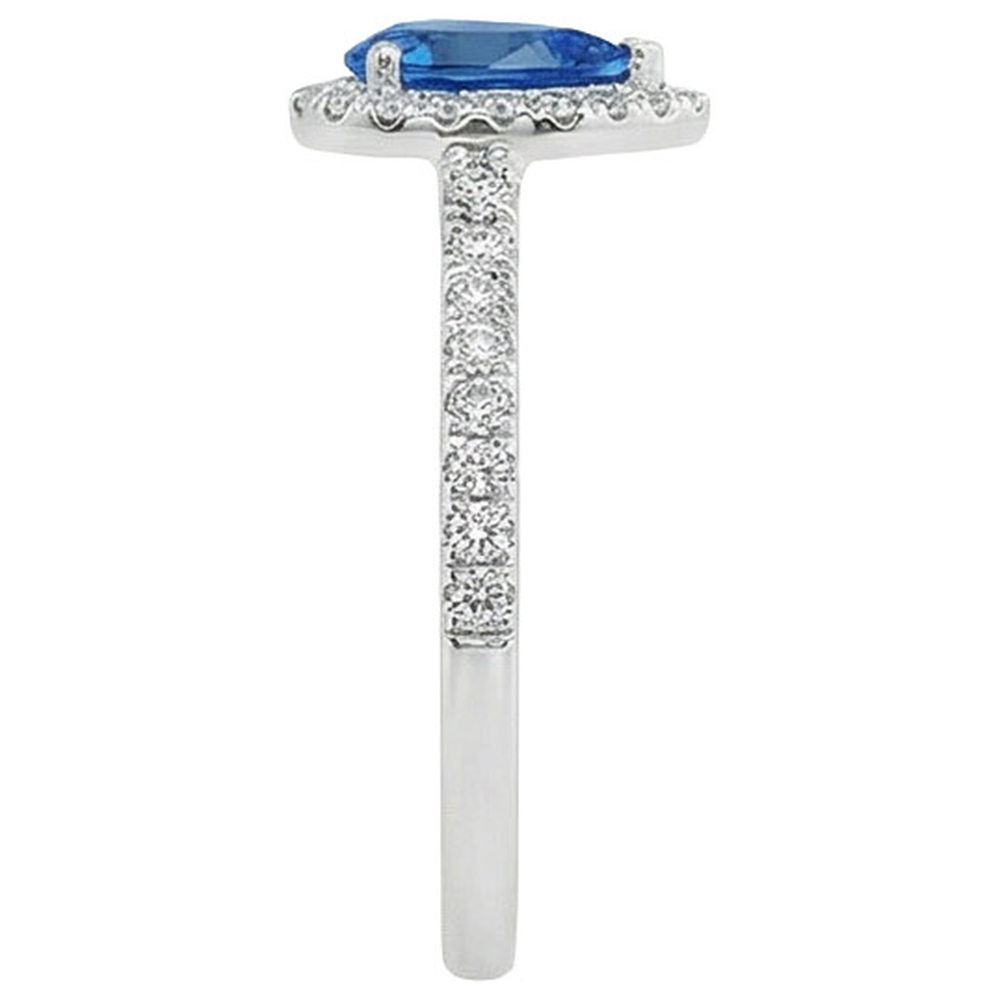 naturel pear diamant 4.50carats bague vue de dessus