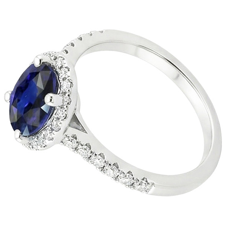 naturel oval saphir 4carats bague détail rapproché