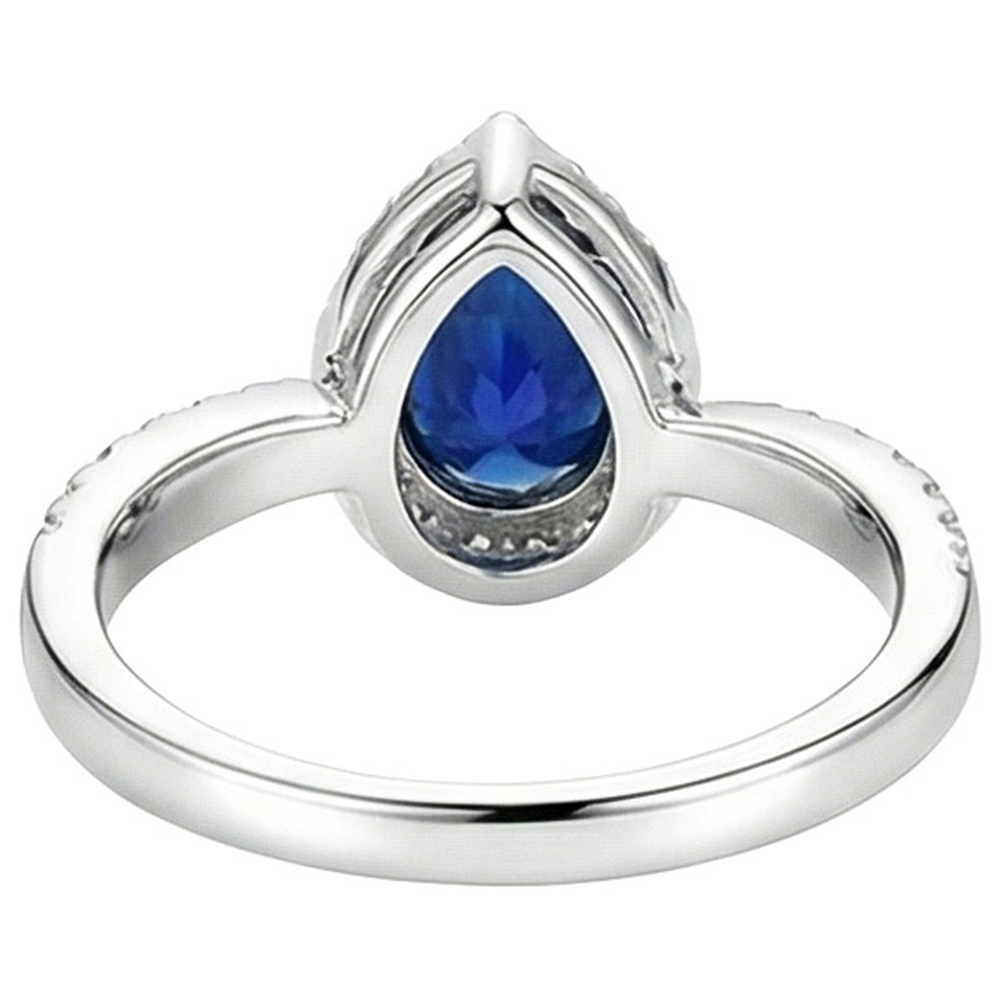 naturel pear diamant 4carats bague angle de côté