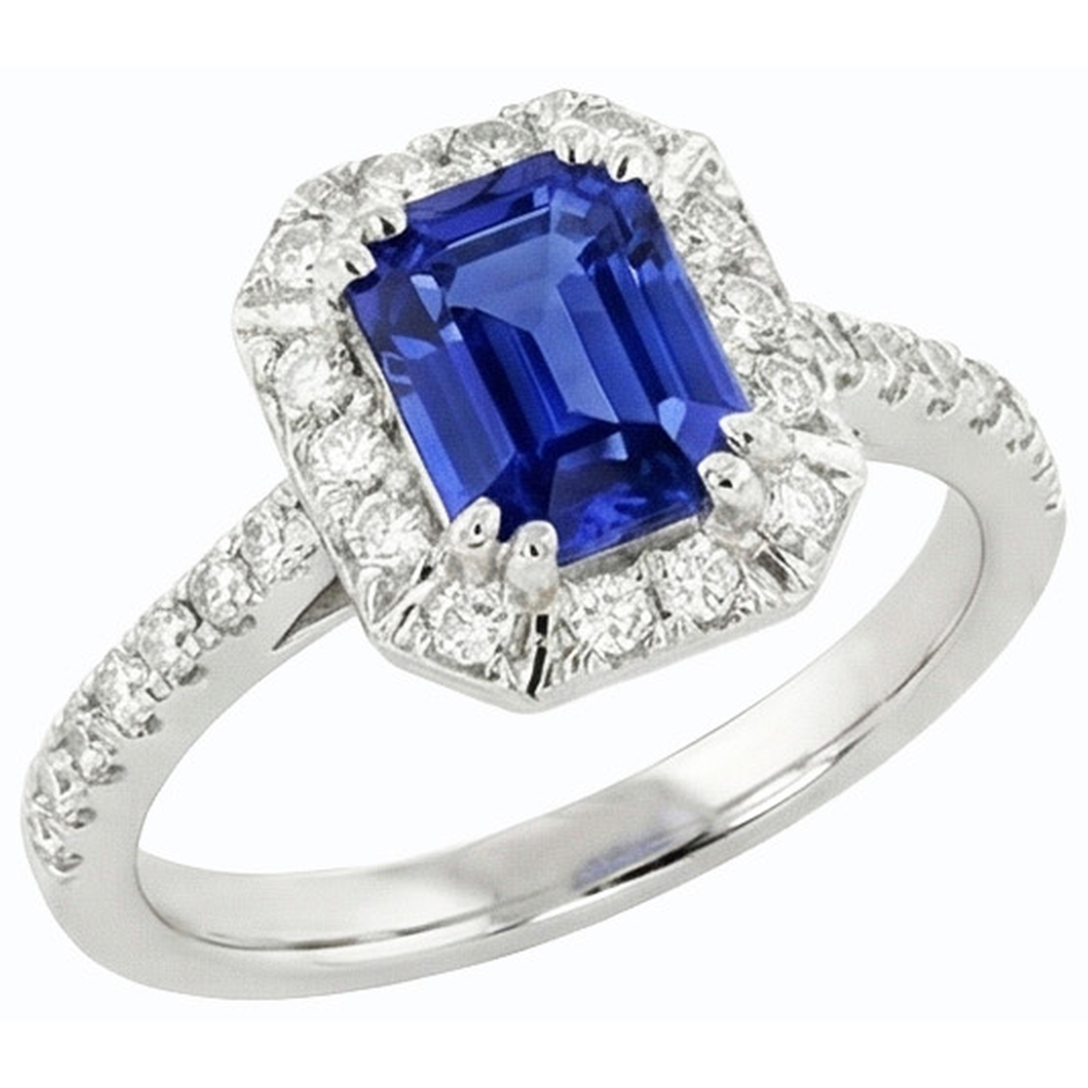 naturel round saphir 3carats bague détail rapproché