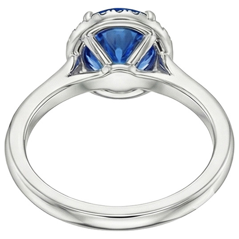 naturel round diamant 2.50carats bague sur blanc