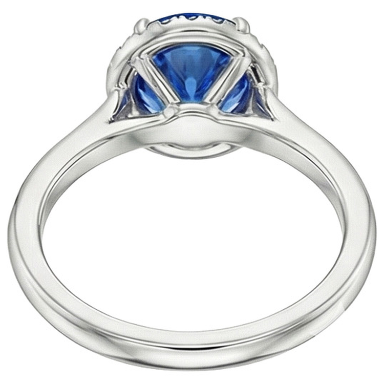 naturel round diamant 2.50carats bague sur blanc