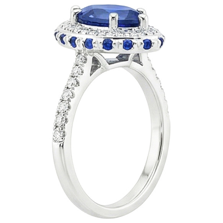 naturel pear diamant 5.25carats bague sur blanc