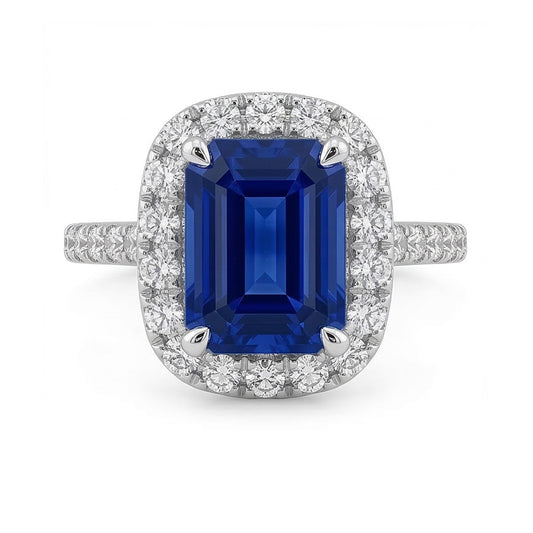 naturel diamant 3.50carats bague angle de côté