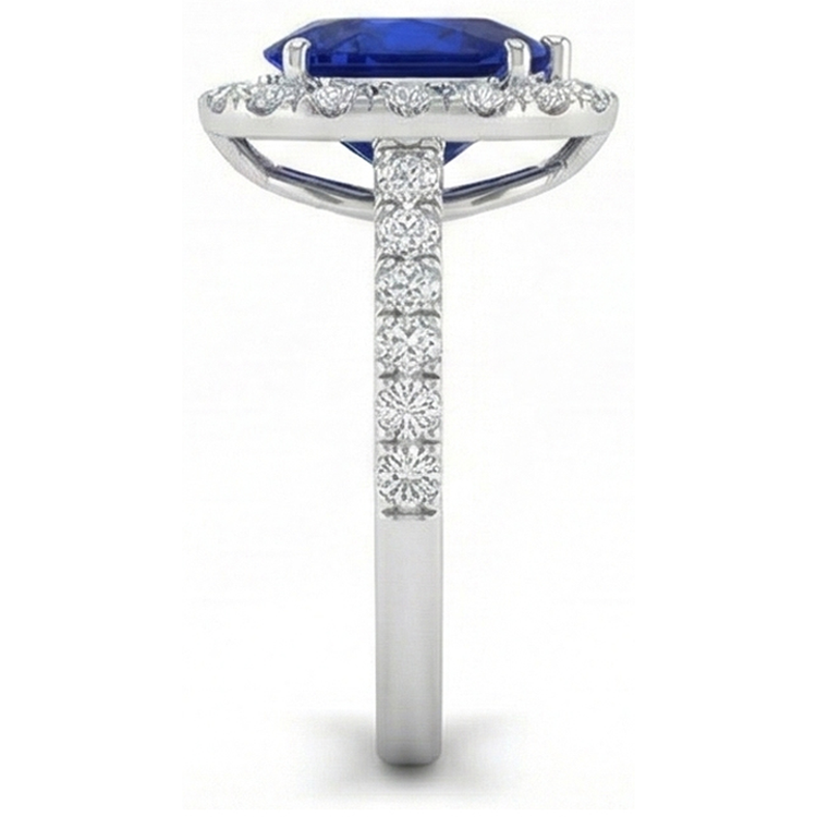 naturel pear diamant 2.75carats bague vue de dessus