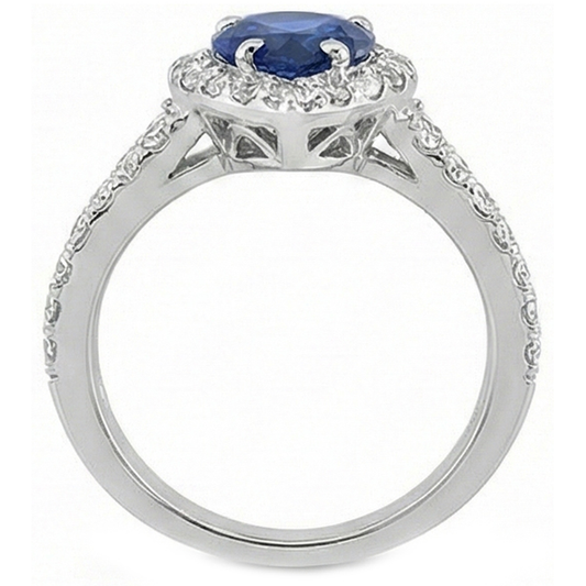 naturel pear diamant 4.75carats bague angle de côté