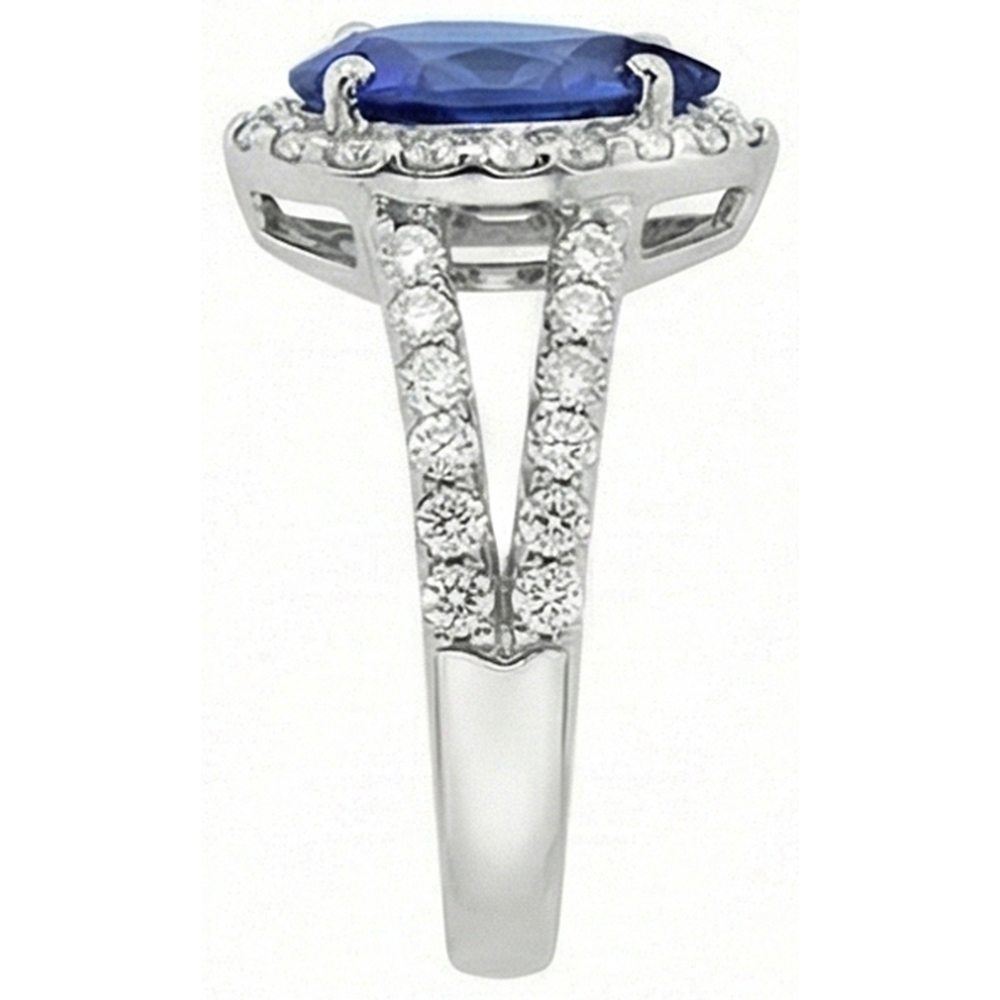 naturel pear diamant 4.75carats bague sur blanc