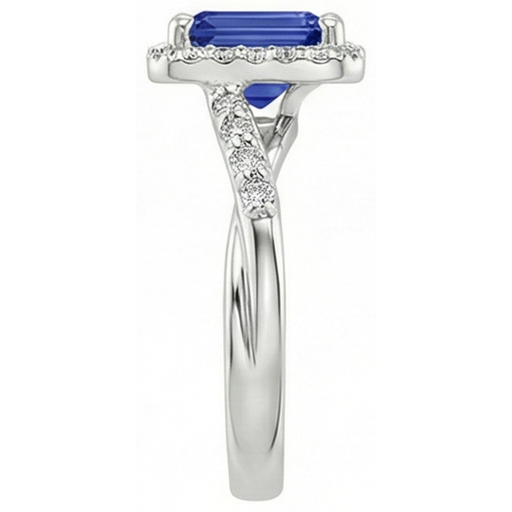 naturel diamant 4carats bague vue de profil