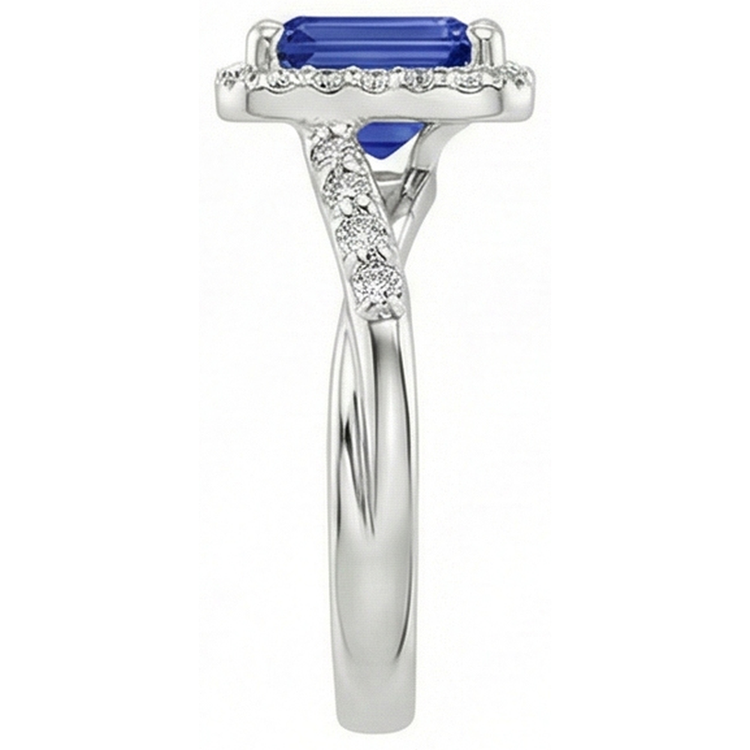naturel diamant 4carats bague vue de profil