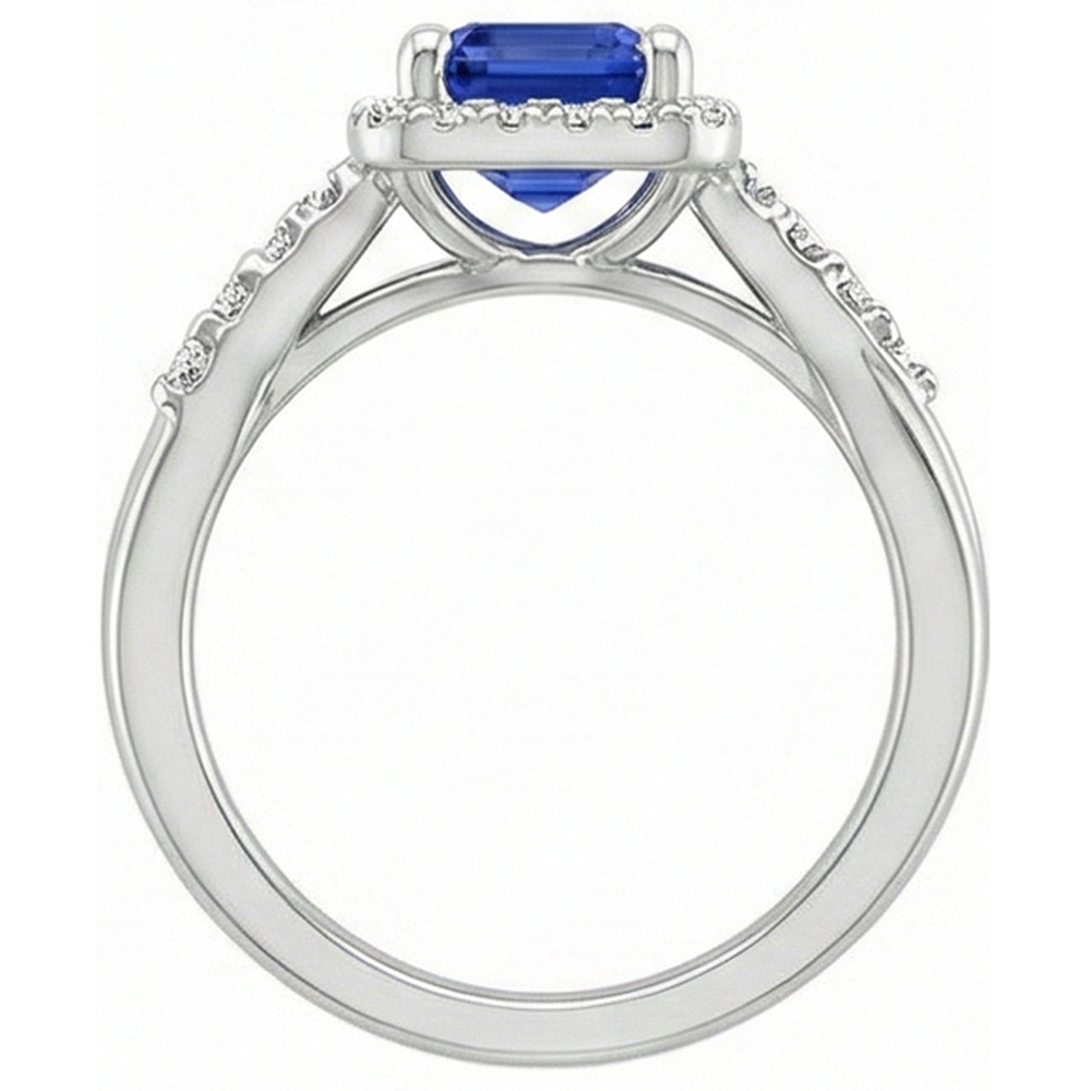 naturel diamant 4carats bague sur blanc