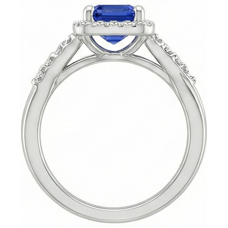 naturel diamant 4carats bague sur blanc