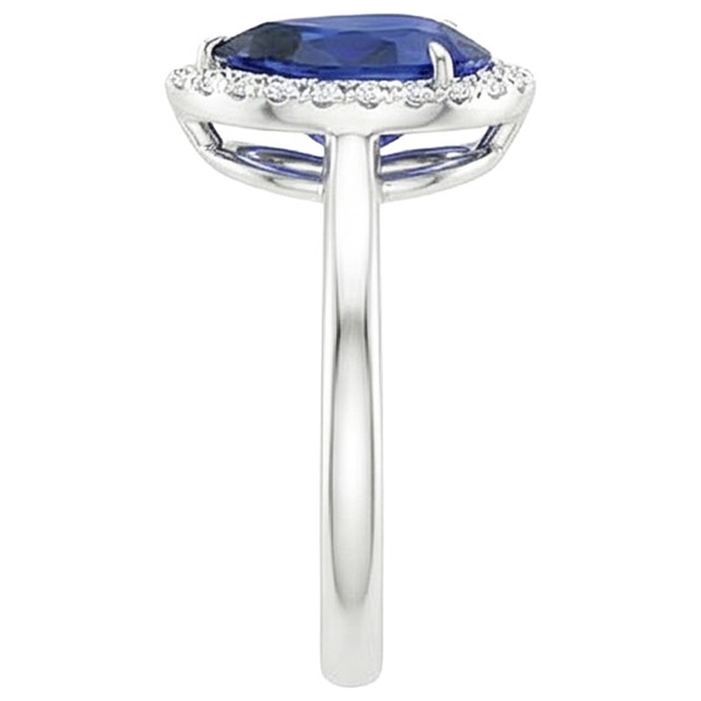 naturel pear diamant 5carats bague sur blanc