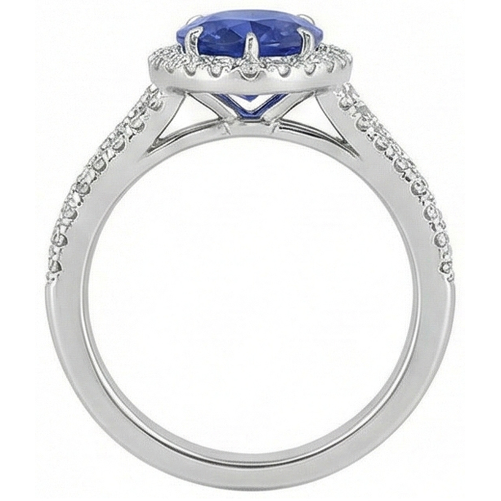 naturel pear diamant 5.50carats bague détail rapproché