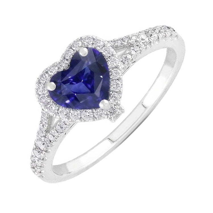 naturel heart diamant 3.50carats bague vue de face