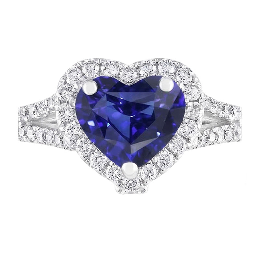 naturel heart diamant 3.50carats bague angle de côté