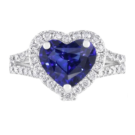 naturel heart diamant 3.50carats bague angle de côté