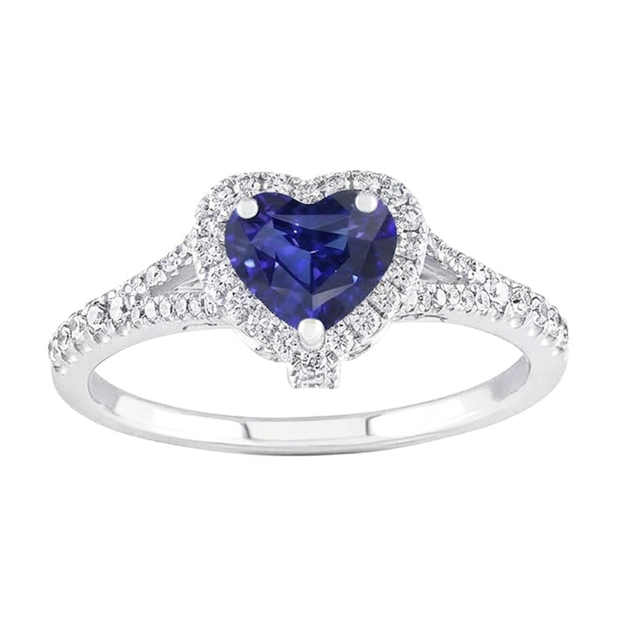 naturel heart diamant 3.50carats bague détail rapproché