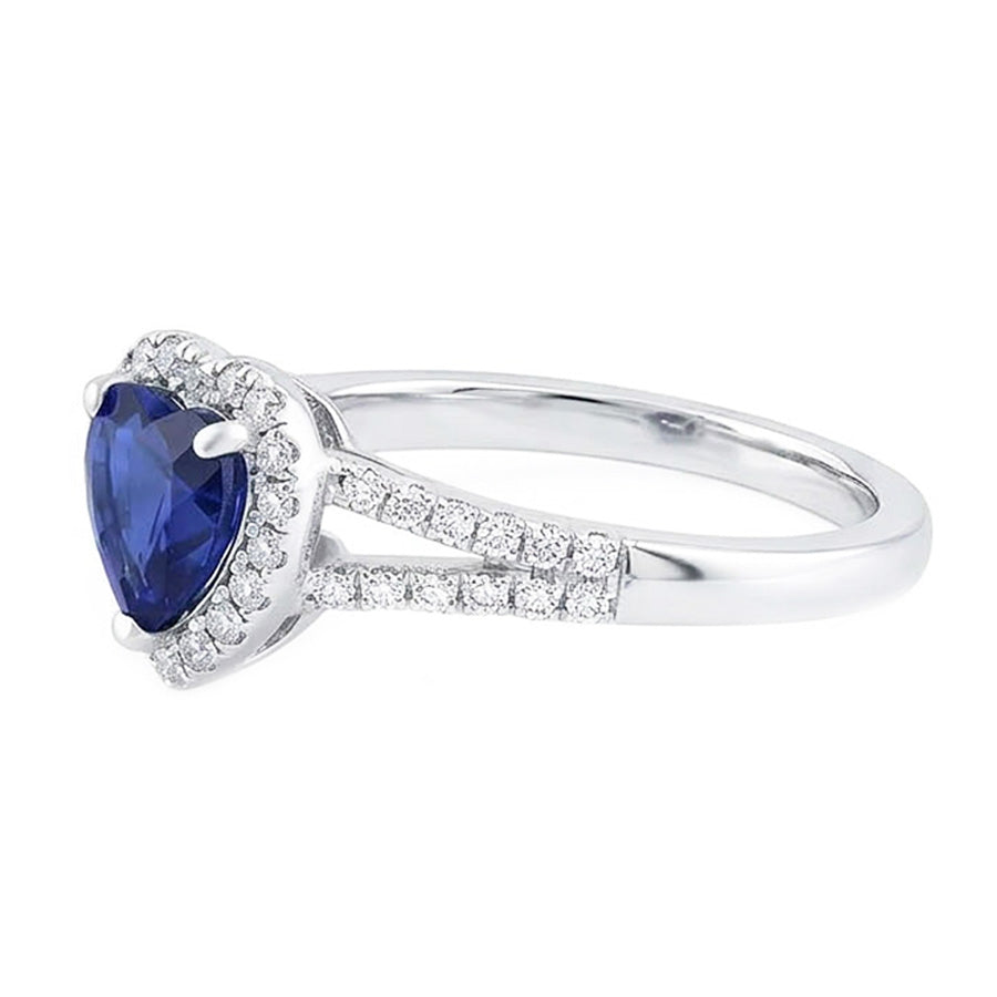 naturel heart diamant 3.50carats bague vue de dessus