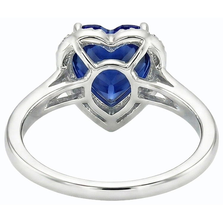 naturel round diamant 3carats bague vue de profil