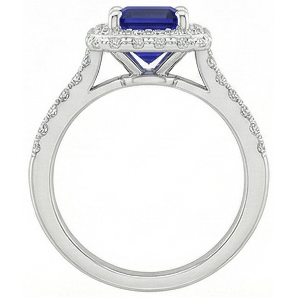 naturel diamant 4.25carats bague sur blanc