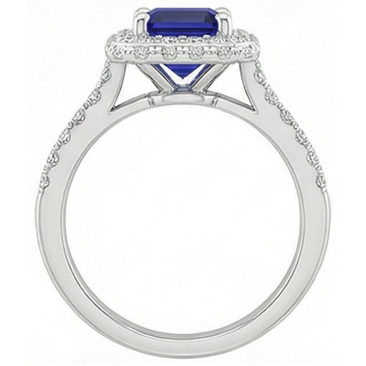 naturel diamant 4.25carats bague sur blanc