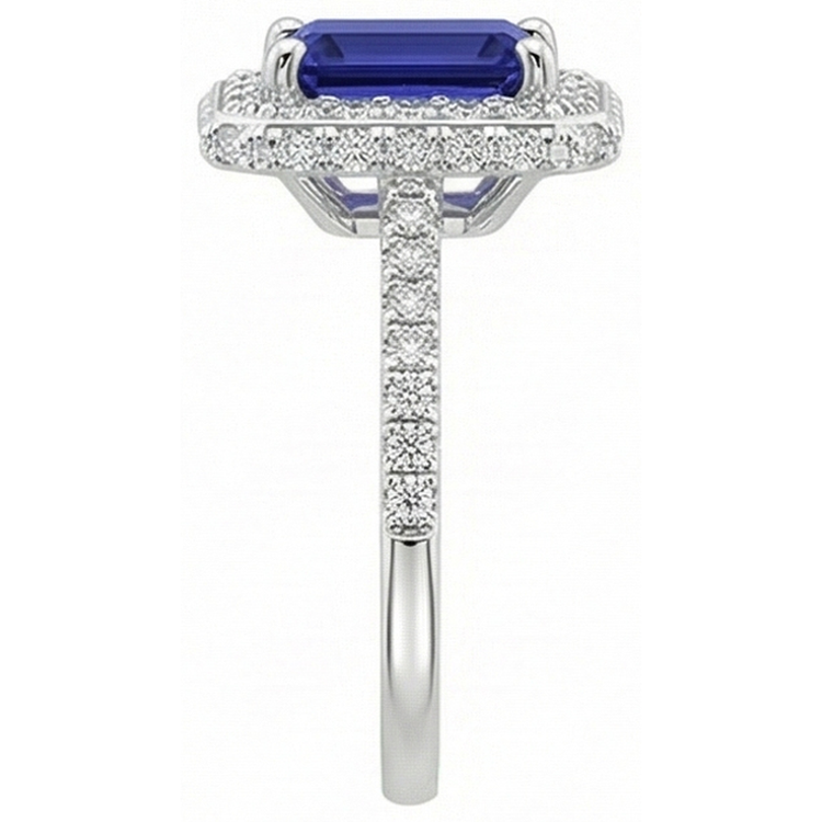 naturel diamant 4.25carats bague vue de profil