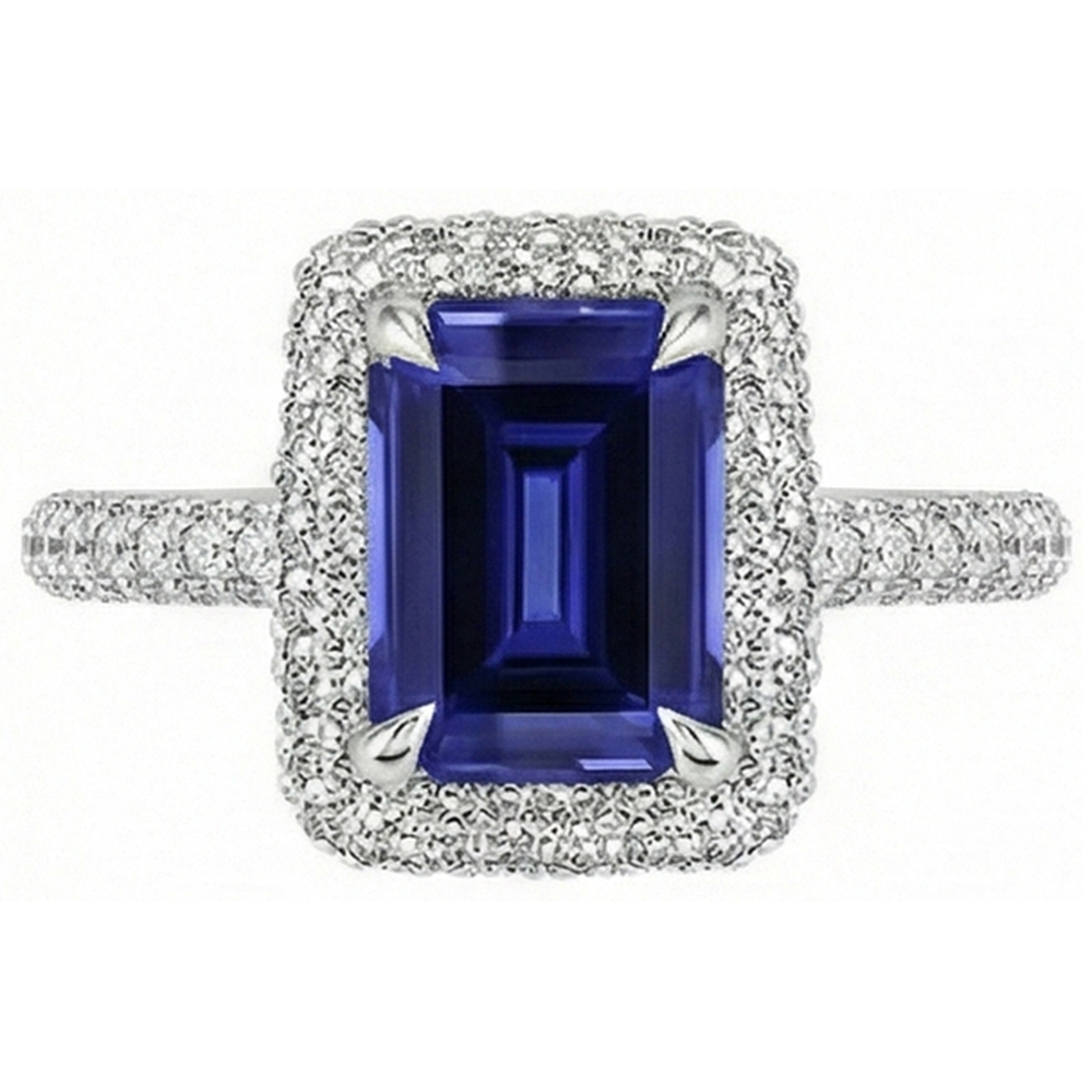 naturel diamant 4.50carats bague vue de profil